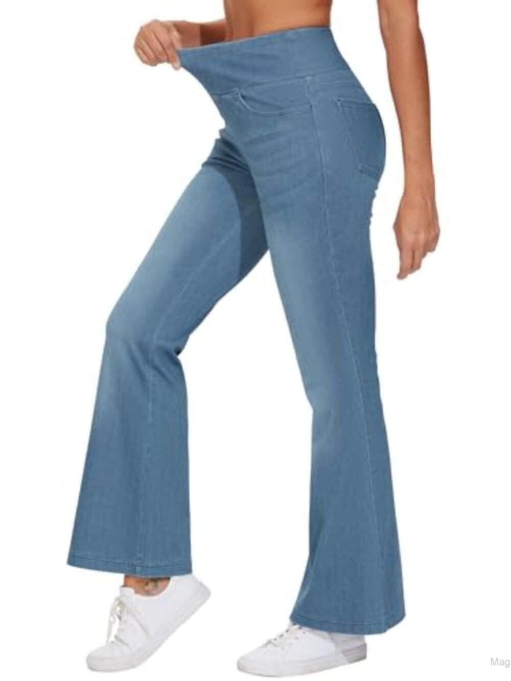 High Waisted Bell Bottom Flare Jeggings Stretch Denim Women